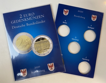 Leuchtturm Folder für 2 Euro Deutschland 2020-Brandenburg